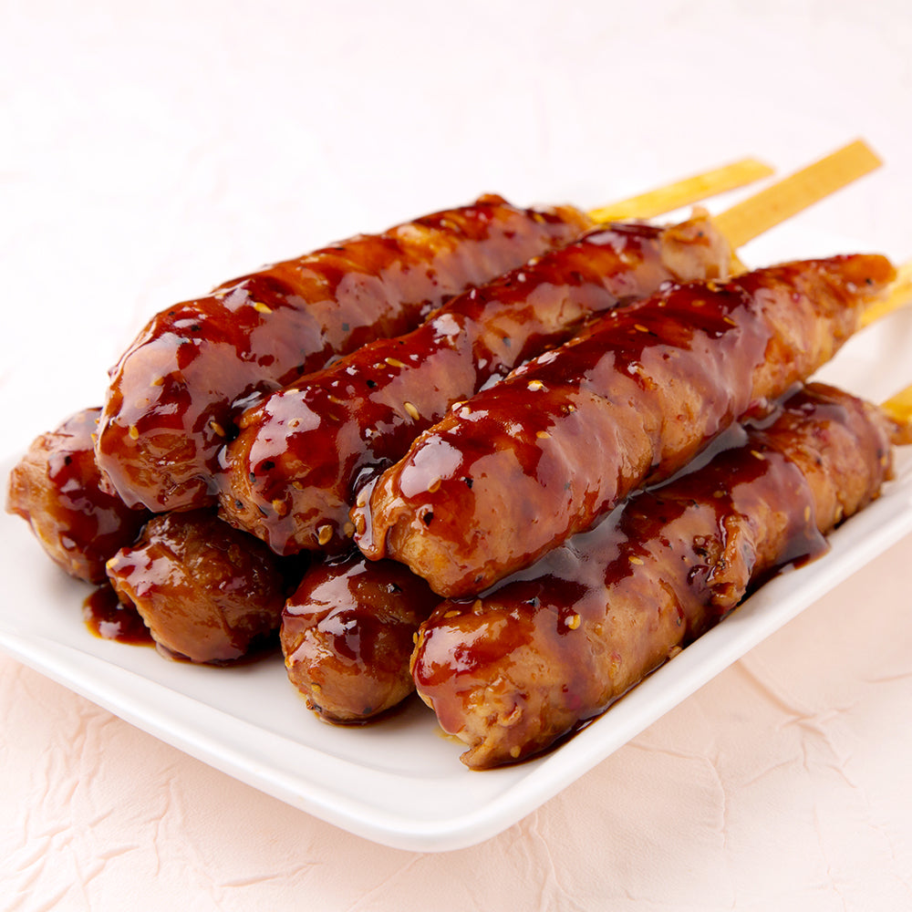 祭り屋台風肉巻きおにぎり串 - 本格グルメ